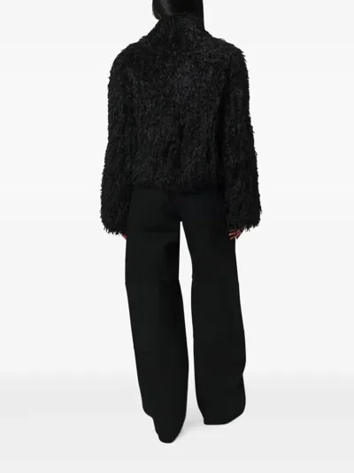 Apparis Ginette Shearling Jacket Noir In Black
