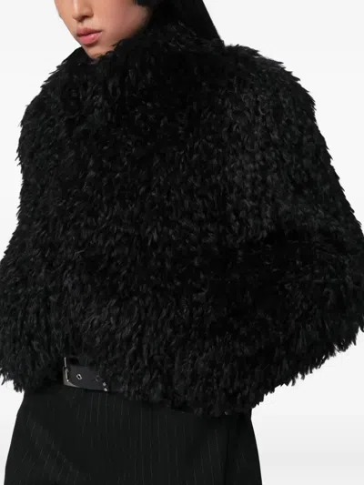 Apparis Ginette Shearling Jacket Noir In Black