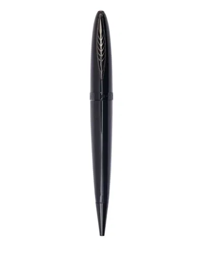Pineider Tempi Moderni Engraved Rollerball Pen (15cm X 1.52cm) In Black