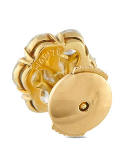 Pre-owned Van Cleef & Arpels 18k Yellow Gold Fleurette Diamond Earrings