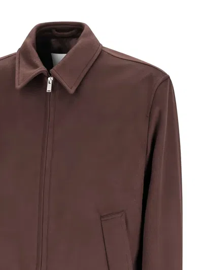 Lardini Cashmere And Wool Blouson In Brown