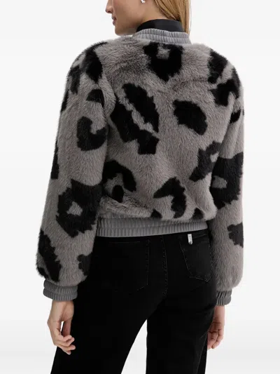 人造皮草拉链夹克