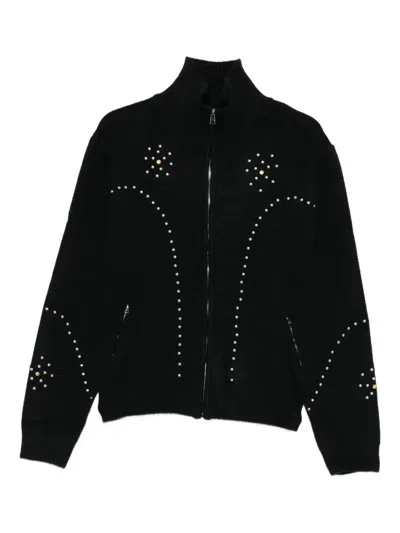 Bluemarble Zip-up Cardigan In Black