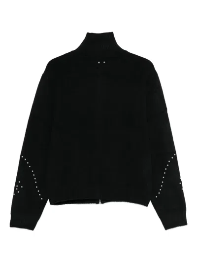 Bluemarble Zip-up Cardigan In Black