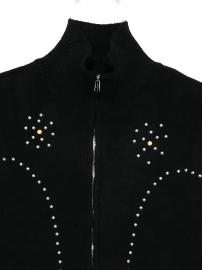 Bluemarble Zip-up Cardigan In Black