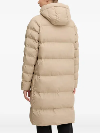 Puma Hooded Logo-detail Puffer Jacket In Neutral