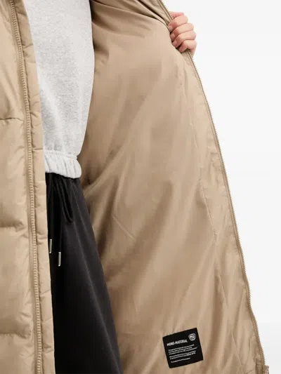 Puma Hooded Logo-detail Puffer Jacket In Neutral