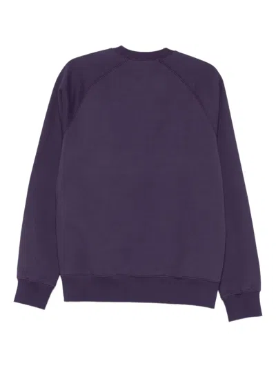 Carhartt Logo-embroidered Sweatshirt In Purple