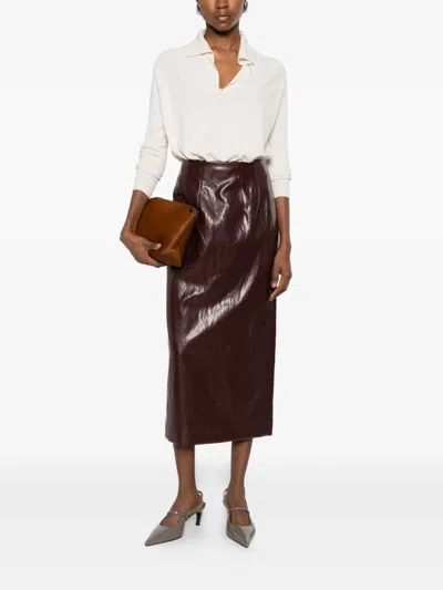 Solotre V-neck Collared Sweater In Neutral