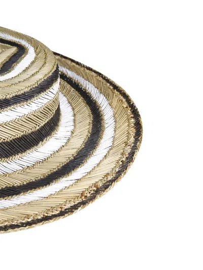 Yesey Striped Hat In Brown