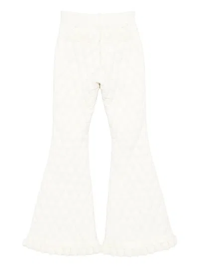 Raxxy Quilted Trousers In Purple