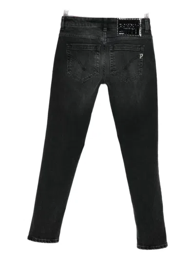Dondup Logo-appliqué Skinny-cut Jeans In Black