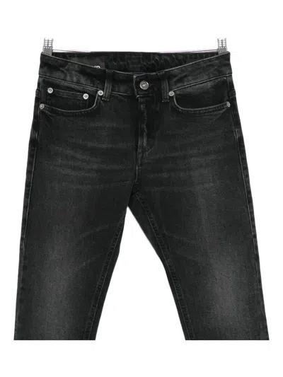 Dondup Logo-appliqué Skinny-cut Jeans In Black