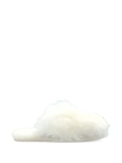 Ugg Fur-lined Slippers In White