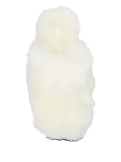 Ugg Fur-lined Slippers In White