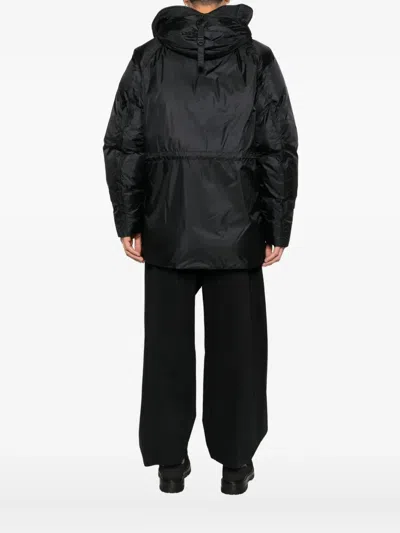 C.p. Company Hooded Down Jacket In Black