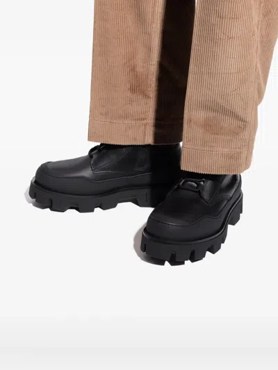 Moncler Peak Path Lug-sole Boots In Black