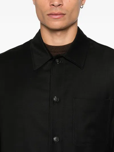 Manuel Ritz Flannel Shirt Jacket In Black