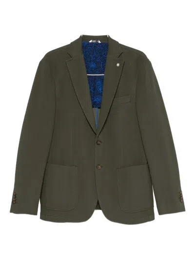 Manuel Ritz Single-breasted Blazer In Green