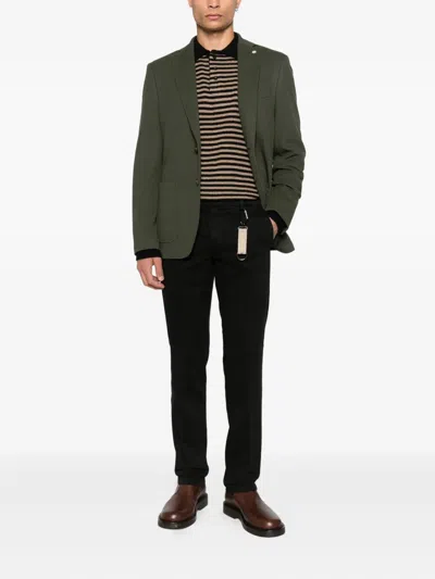 Manuel Ritz Single-breasted Blazer In Green