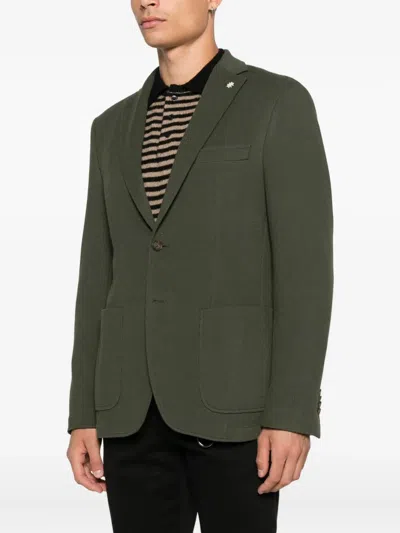 Manuel Ritz Single-breasted Blazer In Green