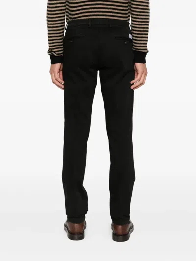 Manuel Ritz Twill Trousers In Black