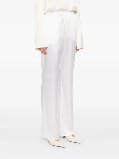 Purotatto Satin Trousers In White