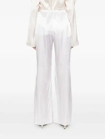 Purotatto Satin Trousers In White