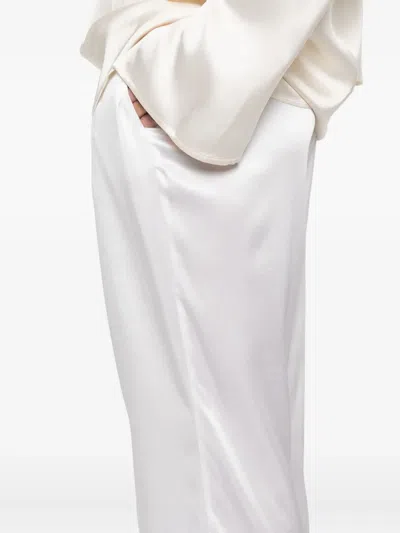 Purotatto Satin Trousers In White