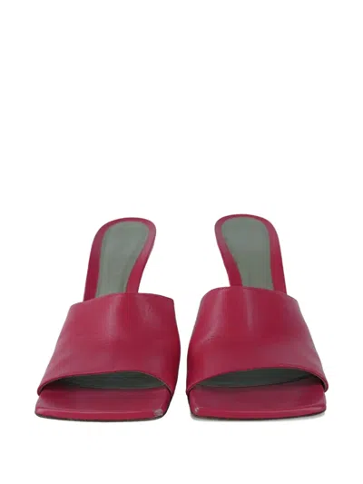 Pre-owned Bottega Veneta 100mm Leather Mules In Pink