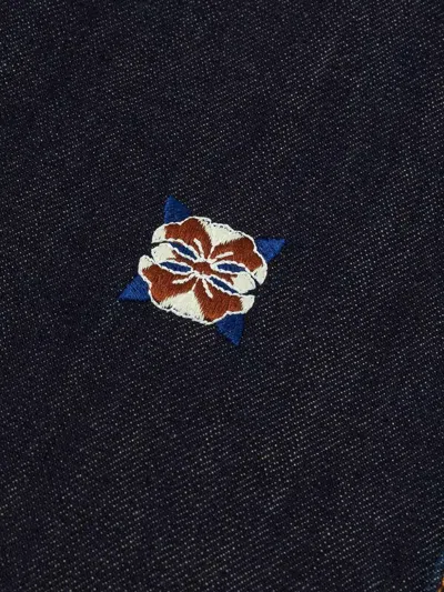 Evisu Embroidered Pocket Shirt In Blue