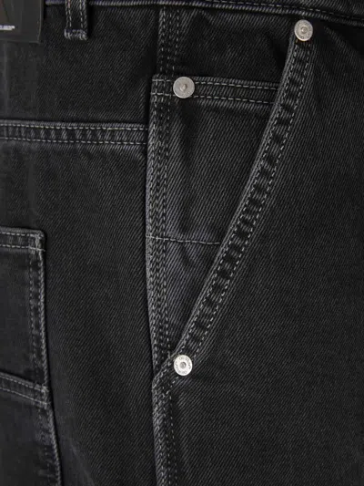 Off-white Stitching Flared Jeans In Black