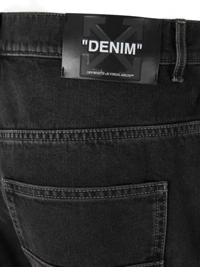 Off-white Stitching Flared Jeans In Black
