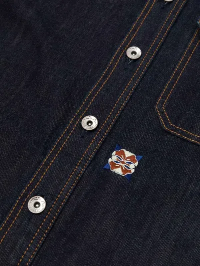 Evisu Embroidered Pocket Shirt In Blue