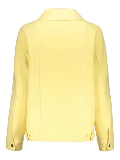 Herno Diagonal Zipper Jacket In Gold