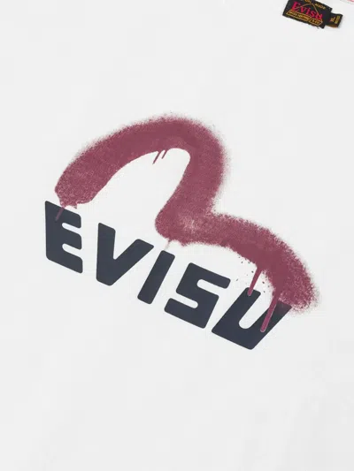 Evisu Logo Graphic T-shirt In White