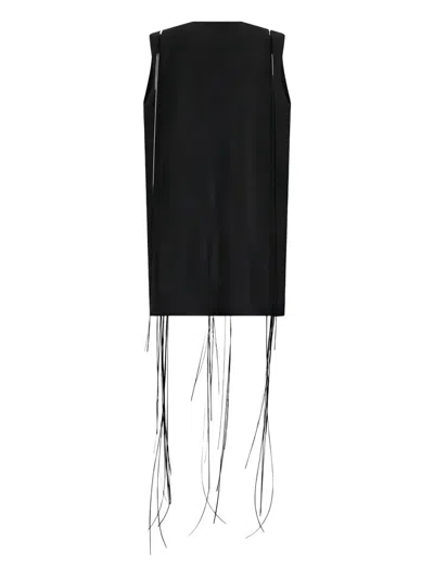 Jil Sander Round-neck Mini Dress In Black