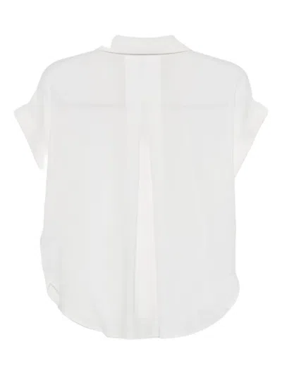 Eileen Fisher Notch-collar Blouse In White