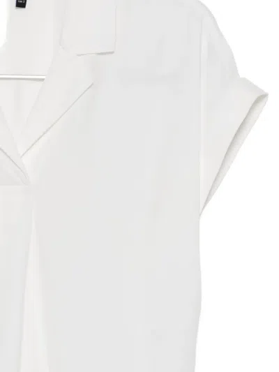 Eileen Fisher Notch-collar Blouse In White