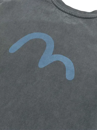 Evisu Tiger Embroidered T-shirt In Gray