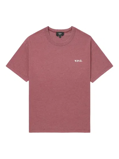 Apc Logo-print T-shirt In Red