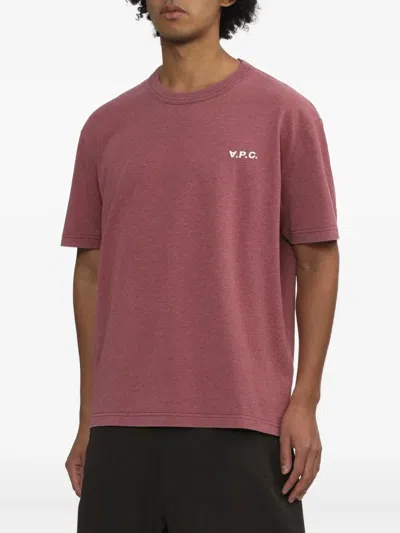 Apc Logo-print T-shirt In Red