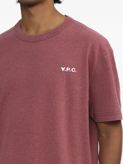 Apc Logo-print T-shirt In Red