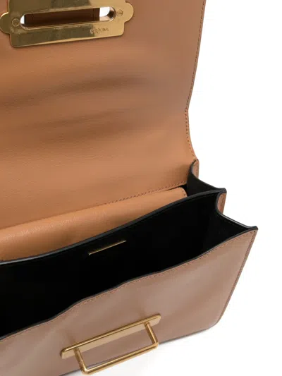 Pre-owned Prada Cahier Shoulder Bag In Brown