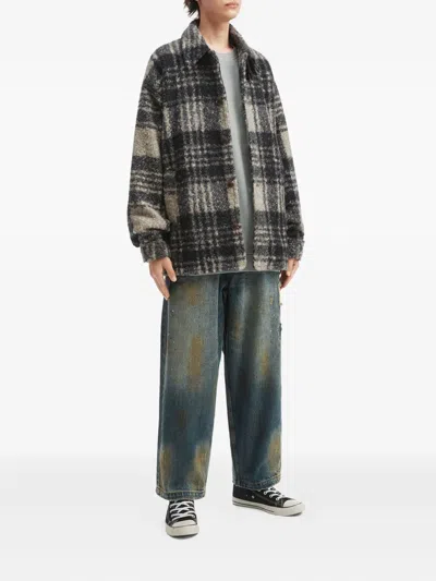 Aftermaths Checked Button Jacket In Multi