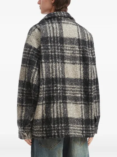 Aftermaths Checked Button Jacket In Multi