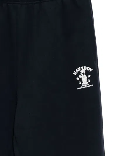 Chocoolate Navy Boy Track Pants In Blue