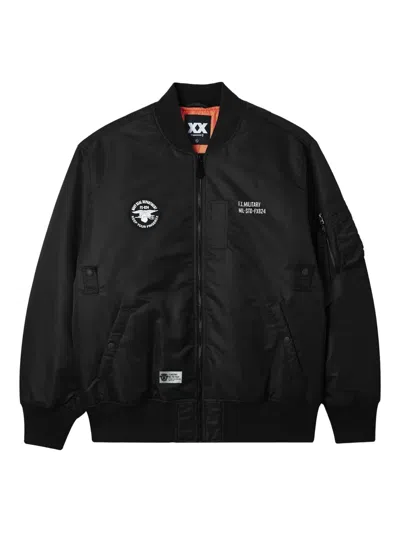 Fingercroxx Zip-up Bomber Jacket In Black