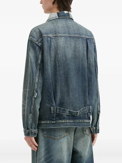 Aftermaths Logo-patch Denim Jacket In Blue