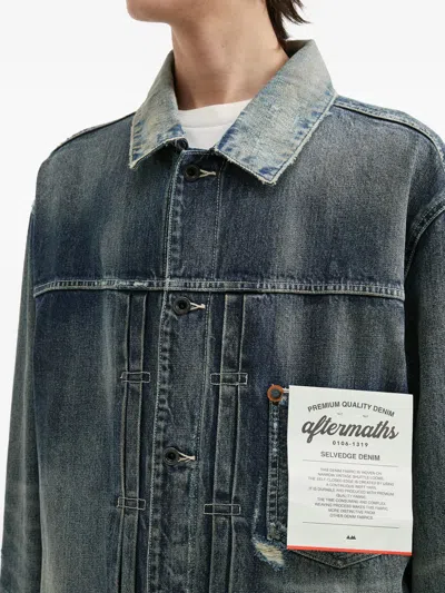 Aftermaths Logo-patch Denim Jacket In Blue